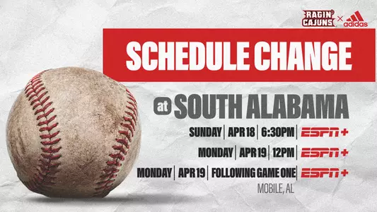 Baseball Schedule Change
