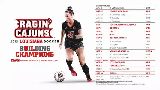 2021 Soccer Schedule Graphic
