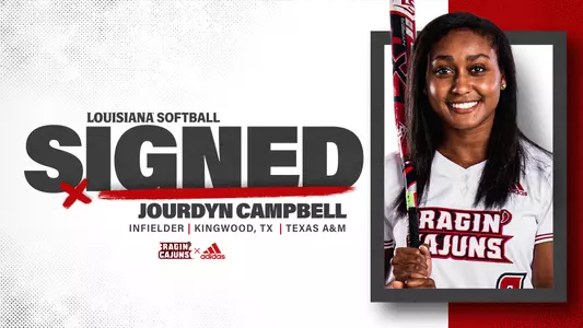 Softball Signed Jourdyn Campbell Graphic