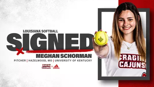 Softball Signed Meghan Schorman Graphic
