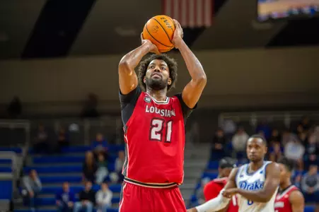 11/26 Louisiana @ Drake MBB. Final Score Louisiana 64 Drake 76. Photo by Andre Broussard
