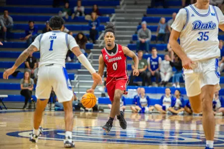 11/26 Louisiana @ Drake MBB. Final Score Louisiana 64 Drake 76. Photo by Andre Broussard