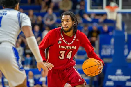 11/26 Louisiana @ Drake MBB. Final Score Louisiana 64 Drake 76. Photo by Andre Broussard