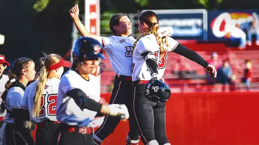 Maddie Hayden and Alexa Langeliers Celebrate vs. Troy 4.8.22
