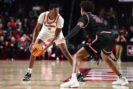 01/26/2023 Louisiana vs Troy MBB. Final score Louisiana 72 Troy 57. Photo by Benjamin R. Massey. About photo: Joe Charles against Troy.