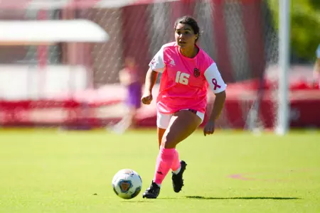 Sisley Stephens October 8, 2023 Louisiana Women's Soccer vs Southern Miss in Lafayette, LA at Home Bank Track and Soccer Complex. Final Score Louisiana 2 USM 1. Photo by Benjamin R. Massey/Ragin Cajun Athletics