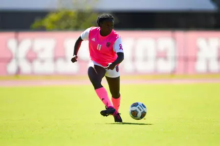 Briana Henry October 8, 2023 Louisiana Women's Soccer vs Southern Miss in Lafayette, LA at Home Bank Track and Soccer Complex. Final Score Louisiana 2 USM 1. Photo by Benjamin R. Massey/Ragin Cajun Athletics