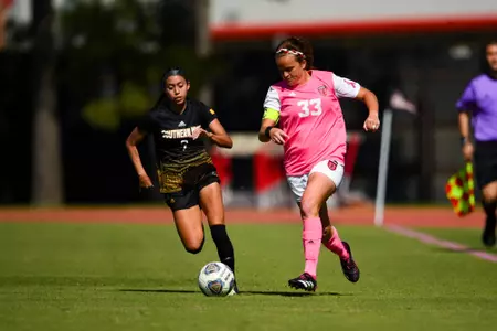 Karleen Bedre October 8, 2023 Louisiana Women's Soccer vs Southern Miss in Lafayette, LA at Home Bank Track and Soccer Complex. Final Score Louisiana 2 USM 1. Photo by Benjamin R. Massey/Ragin Cajun Athletics