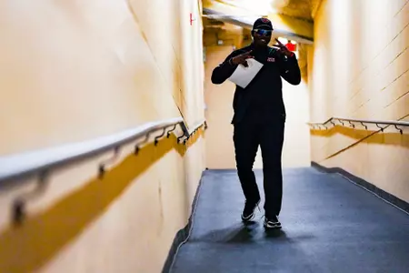 Player Development Coordinator for Football, Jermauria Rasco walks down tunnel September 30, 2023 Louisiana @ University of Minnesota Football in Minneapolis, MN at Huntington Bank Stadium. Final score Louisiana 24 Minnesota 35. Photo by Benjamin R. Massey/Ragin Cajun Athletics