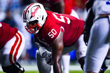 Nathan Thomas pre snap October 21, 2023 Louisiana vs Georgia State Football in Lafayette, LA at Cajun Field. Final score Louisiana 17 Georgia State 20. Photo by Benjamin R. Massey/Ragin Cajun Athletics