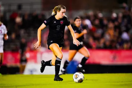 Tatum Beck October 19, 2023 Louisiana Women's Soccer vs Arkansas State in Lafayette, LA at Home Bank Track and Soccer Complex. Final Score Louisiana 2 Marshall 1. Photo by Benjamin R. Massey/Ragin Cajun Athletics