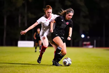 Mariella Stephens October 19, 2023 Louisiana Women's Soccer vs Arkansas State in Lafayette, LA at Home Bank Track and Soccer Complex. Final Score Louisiana 2 Marshall 1. Photo by Benjamin R. Massey/Ragin Cajun Athletics