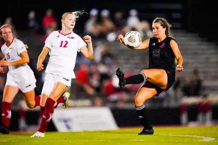 Mariella Stephens October 19, 2023 Louisiana Women's Soccer vs Arkansas State in Lafayette, LA at Home Bank Track and Soccer Complex. Final Score Louisiana 2 Marshall 1. Photo by Benjamin R. Massey/Ragin Cajun Athletics