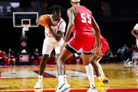Hosana Kitenge November 6, 2023 Louisiana vs Youngstown State Men's Basketball in Lafayette, LA at the Cajundome. Final score Louisiana 72 YSU 62. Photo by Benjamin R. Massey/Ragin Cajun Athletics