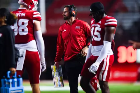 Head Coach, Michael Desormeaux on the sideline November 9, 2023 Louisiana vs Southern Miss Football in Lafayette, LA at Cajun Field. Final score Louisiana 31 USM 34. Photo by Benjamin R. Massey/Ragin Cajun Athletics