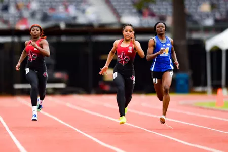 March 18, 2023 Louisiana Classics for Track and Field in Lafayette, LA at the Home Bank Track and Soccer facility. Photo by Benjamin R. Massey/Ragin Cajun Athletics