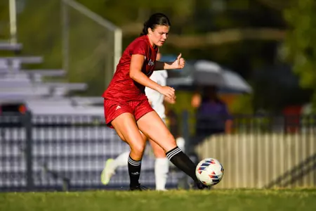 Emma Bates August 14, 2023 Louisiana Women's Soccer @ Northwestern State in Nachitoches, LA. Final Score Louisiana 1 NWSU 0. Photo by Benjamin R. Massey/Ragin Cajun Athletics