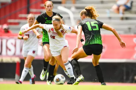 Alyssa Abbott August 20, 2023 Louisiana Women's Soccer vs South Florida in Lafayette, LA at Home Bank Track and Soccer Complex. Final Score Louisiana 2 USF 0. Photo by Benjamin R. Massey/Ragin Cajun Athletics