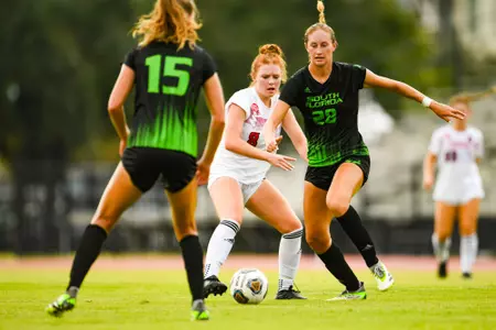 Bailey Giddings August 20, 2023 Louisiana Women's Soccer vs South Florida in Lafayette, LA at Home Bank Track and Soccer Complex. Final Score Louisiana 2 USF 0. Photo by Benjamin R. Massey/Ragin Cajun Athletics