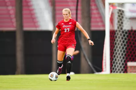 Lauren Bennett September 7, 2023 Louisiana Women's Soccer vs Alcorn State in Lafayette, LA at Home Bank Track and Soccer Complex. Final Score Louisiana 5 Alcorn State 0. Photo by Benjamin R. Massey/Ragin Cajun Athletics