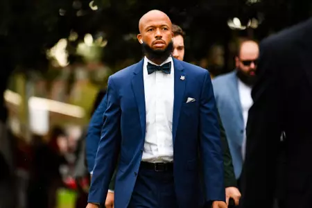 Defensive Coordinator/S, LaMar Morgan stadium arrival at ODU September 9, 2023 Louisiana @ Old Dominion University Football in Northfolk, VA at S.B. Ballard Stadium. Final score Louisiana 31 ODU 38. Photo by Benjamin R. Massey/Ragin Cajun Athletics