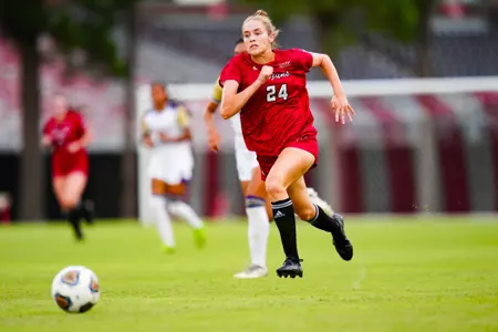 Anneliese Switzer September 7, 2023 Louisiana Women's Soccer vs Alcorn State in Lafayette, LA at Home Bank Track and Soccer Complex. Final Score Louisiana 5 Alcorn State 0. Photo by Benjamin R. Massey/Ragin Cajun Athletics