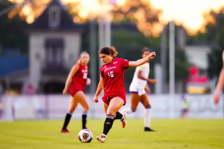 Sisley Stephens September 7, 2023 Louisiana Women's Soccer vs Alcorn State in Lafayette, LA at Home Bank Track and Soccer Complex. Final Score Louisiana 5 Alcorn State 0. Photo by Benjamin R. Massey/Ragin Cajun Athletics