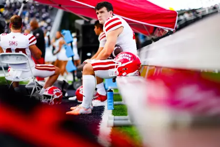 Alan Guerrieri pregame September 9, 2023 Louisiana @ Old Dominion University Football in Northfolk, VA at S.B. Ballard Stadium. Final score Louisiana 31 ODU 38. Photo by Benjamin R. Massey/Ragin Cajun Athletics