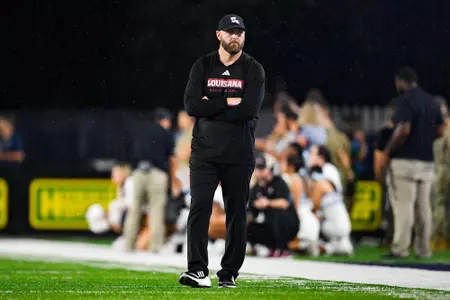 Coordinator of Football Operations Mike Turner September 9, 2023 Louisiana @ Old Dominion University Football in Northfolk, VA at S.B. Ballard Stadium. Final score Louisiana 31 ODU 38. Photo by Benjamin R. Massey/Ragin Cajun Athletics