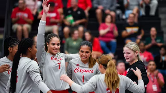 VB Mya Wilson Celebrates vs. Nicholls 9.14.23
