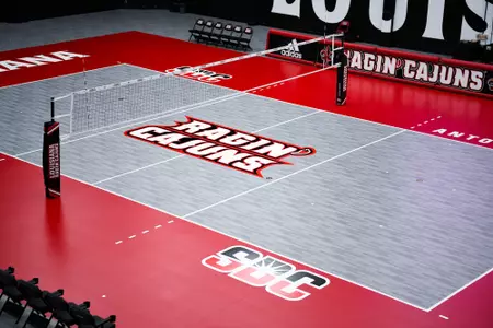 July 10, 2023 EK Long Gymnasium at Antoun Court. after the 2022 renovation. Photo by Benjamin R. Massey/Ragin Cajun Athletics