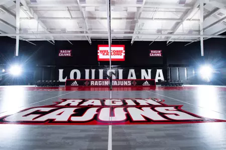July 10, 2023 EK Long Gymnasium at Antoun Court. after the 2022 renovation. Photo by Benjamin R. Massey/Ragin Cajun Athletics