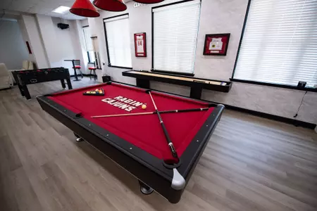 Cliff and Aimee Guidry Family Lounge. July 10, 2023 EK Long Gymnasium at Antoun Court. after the 2022 renovation. Photo by Benjamin R. Massey/Ragin Cajun Athletics