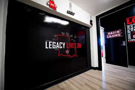 Locker room and Training room July 10, 2023 EK Long Gymnasium at Antoun Court. after the 2022 renovation. Photo by Benjamin R. Massey/Ragin Cajun Athletics