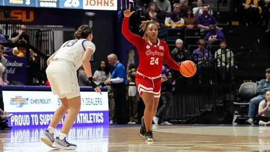 WBB Destiny Rice Brings Ball Up Court at LSU 12.10.23