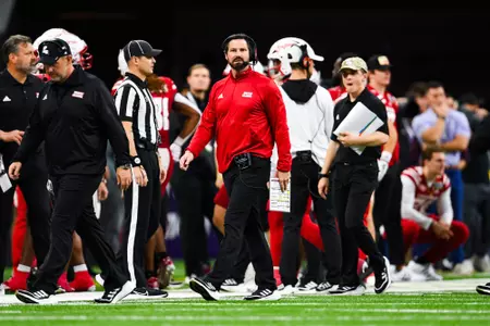 Head Coach, Michael Desormeaux on the sideline December 16, 2023 Louisiana vs Jacksonville State Football in New Orleans, LA for the R.L. Carriers New Orleans Bowl at Ceasars New Orleans Superdome. Final score Louisiana #31 Jacksonville State 34. Photo by Benjamin R. Massey/Ragin Cajun Athletics