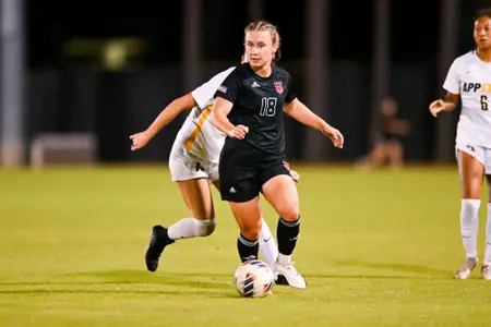 Amelia Majtczak September 26, 2024 Louisiana Women's Soccer vs Appalachian State in Lafayette, LA at Home Bank Track and Soccer Complex. Final Score Louisiana 0 App State 1. Photo by Benjamin R. Massey/Ragin Cajun Athletics