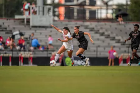 Sisley Stephens September 22, 2024 Louisiana Women's Soccer vs Texas State in Lafayette, LA at Home Bank Track and Soccer Complex. Final Score Louisiana 1 TXST 1. Photo by Heather Williams/Ragin Cajun Athletics