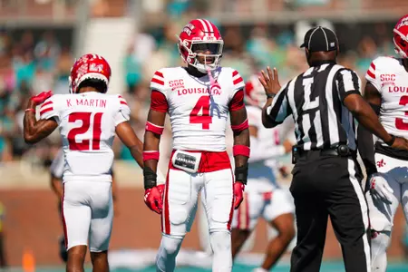 Tyree Skipper iso October 19, 2024 Louisiana @ Coastal Carolina Football in Conway, SC at Brooks Stadium. Final score Louisiana 34 CCU 24. Photo by Benjamin R. Massey/Ragin’ Cajun Athletics