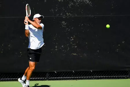 Vasil Dimitrov returns a ball at the Youngsville Sports Complex