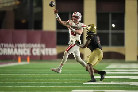 Ben Wooldridge fires a pass in Louisiana's 23-17 win at Texas State