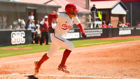 SB Maddie Hayden Running First Base Line vs. Baylor 02.18.24