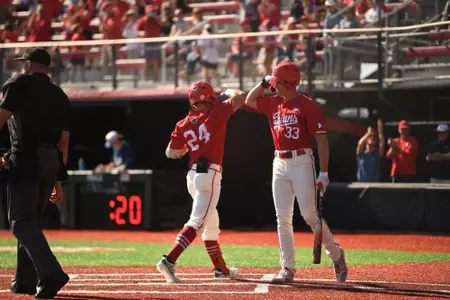 Kyle DeBarge Celebrates with Conor Higgs