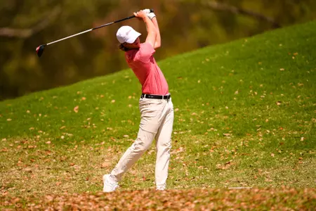 Burke Alford March 12, 2024 Louisiana Classic 2024 Golf in Lafayette, LA at Oakborne Country Club. Photo by Benjamin R. Massey/Ragin Cajun Athletics