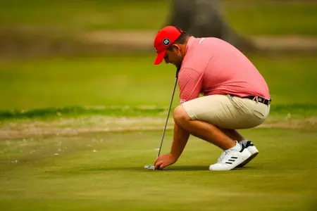 Jake Marler March 12, 2024 Louisiana Classic 2024 Golf in Lafayette, LA at Oakborne Country Club. Photo by Benjamin R. Massey/Ragin Cajun Athletics