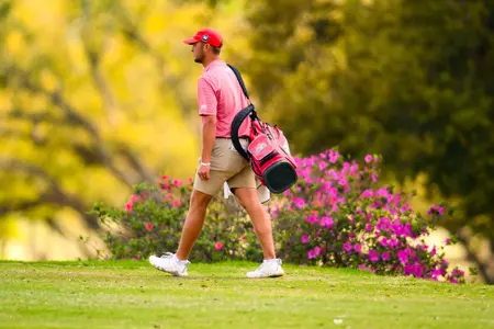 Eli Ortego March 12, 2024 Louisiana Classic 2024 Golf in Lafayette, LA at Oakborne Country Club. Photo by Benjamin R. Massey/Ragin Cajun Athletics