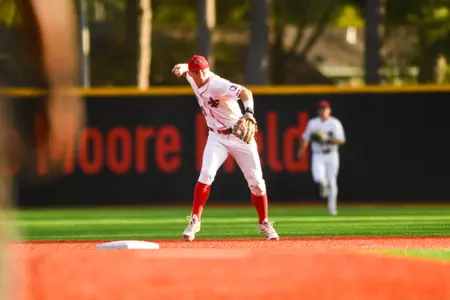 John Taylor fielding March 22, 2024 Louisiana vs Old Dominion University Game 1 Baseball in Russo Park at M.L. "Tigue" Moore Field. Final Score Louisiana 3 ODU 0. Photo by Benjamin R. Massey/Ragin’ Cajun Athletics