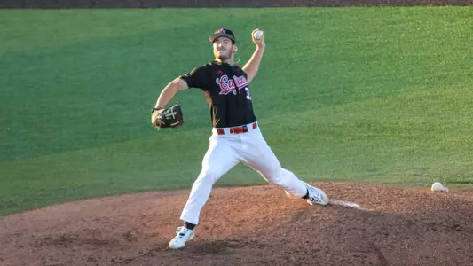 Andrew Herrmann fires in the fifth inning at Texas State