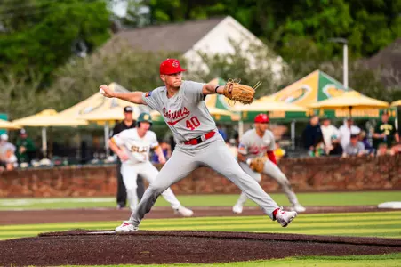 JT Etheridge fans eight batters at Southeastern Louisiana on April 16, 2024