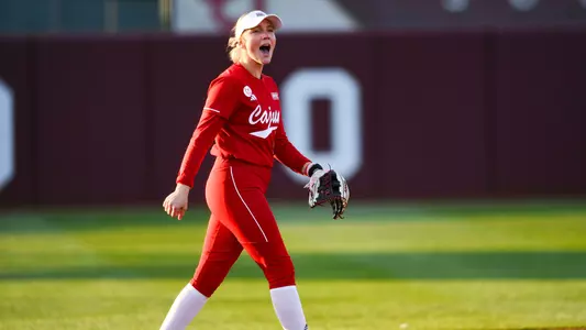 SB Brooke Ellestad Celebrating vs. Miami University 03.01.24